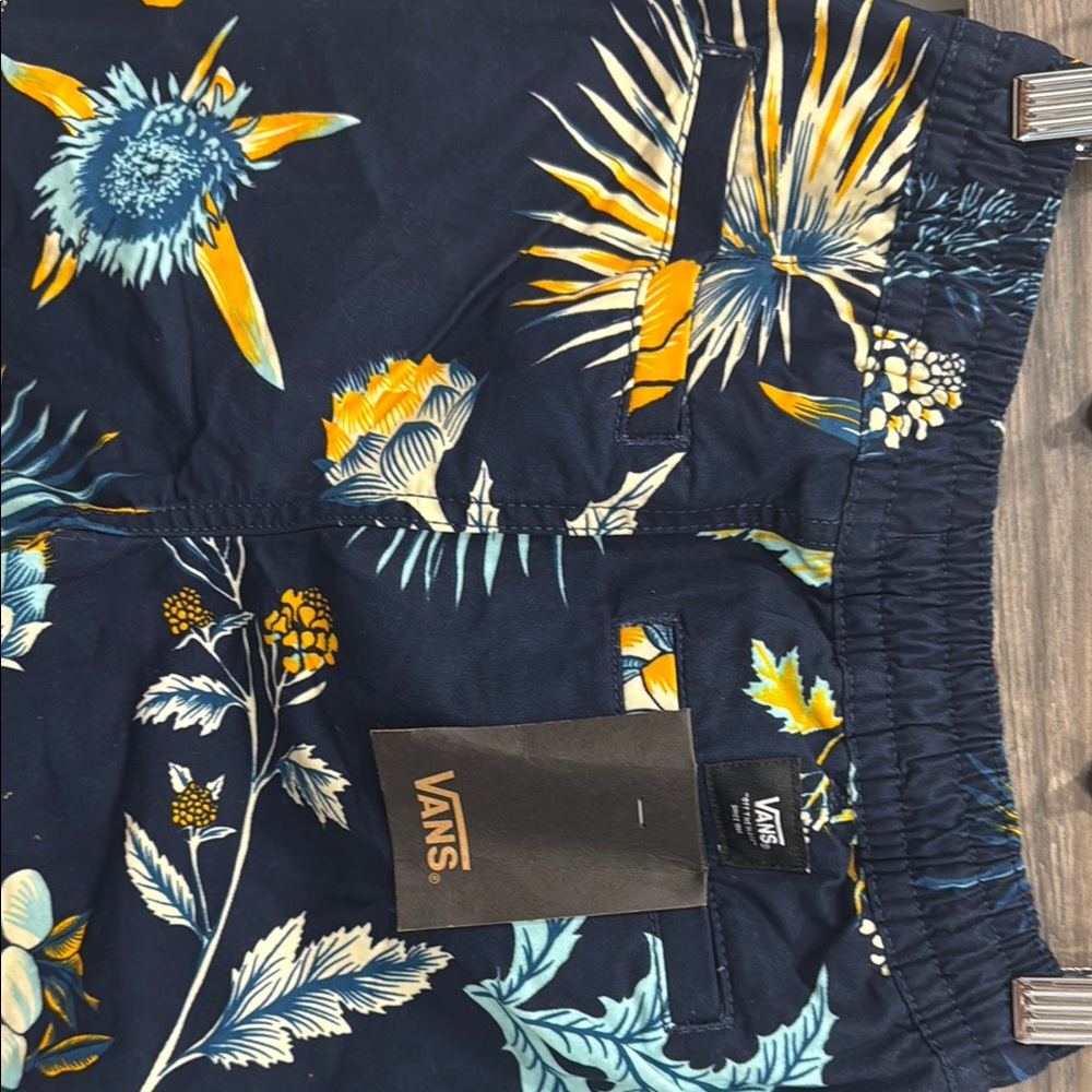 Vans Boy’s Navy and Yellow Floral Board Shorts - Picture 6 of 7